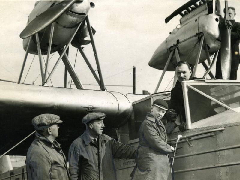 The Saro A17 Cutty Sark seaplane at Stanley Park Airport, Blackpool in the 1930s