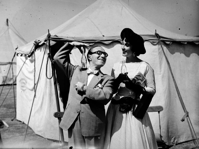 Theatrical garden party at Stanley Park, Blackpool in 1955.
Grand Theatre star Arthur Askey and Alma Cogan, who was appearing at the Opera House for the season