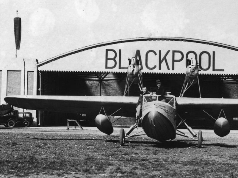 The Saro A17 Cutty Sark seaplane at Stanley Park Airport, Blackpool in the 1930s.
The aircraft was built by Saunders-Roe ( SARO ) , was named "Progress" and it's registration number was G-ABBC. This amphibious aeroplane was operated out of Blackpool to the Isle of Man by British Amphibious Airlines in 1932