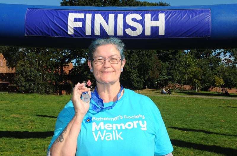 Walkers get going for the Alzheimer's Society Memory Walk at Temple Newsam. (pic by Steve Riding)