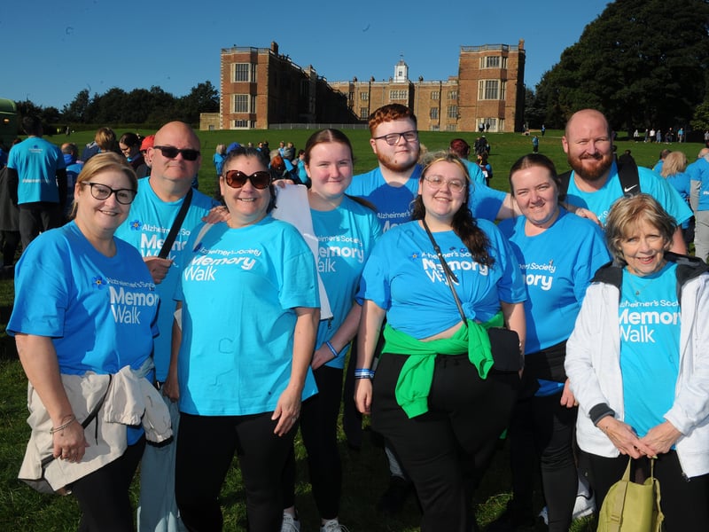 Walkers warm up for the event. (pic by Steve Riding)