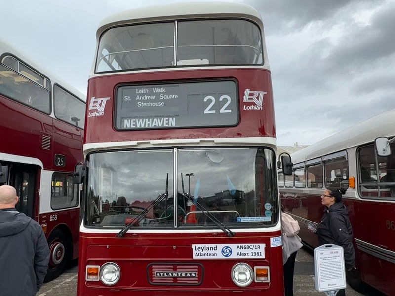 The Leyland Atlantean bus served Edinburgh from 1965 to 1999. To mark the retirement of this iconic bus, Lothian Buses held a special event on January 3, 2000, when the six remaining buses were brought out of storage for one last running day, on service 4. With this vehicle selected to run the final journey that day. It was then used as a school bus in Wales and then a party bus in Glasgow, before being bought by its current owner and restored to it former glory.