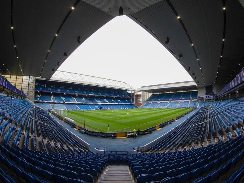 Ibrox Stadium prior to the fans arrival.