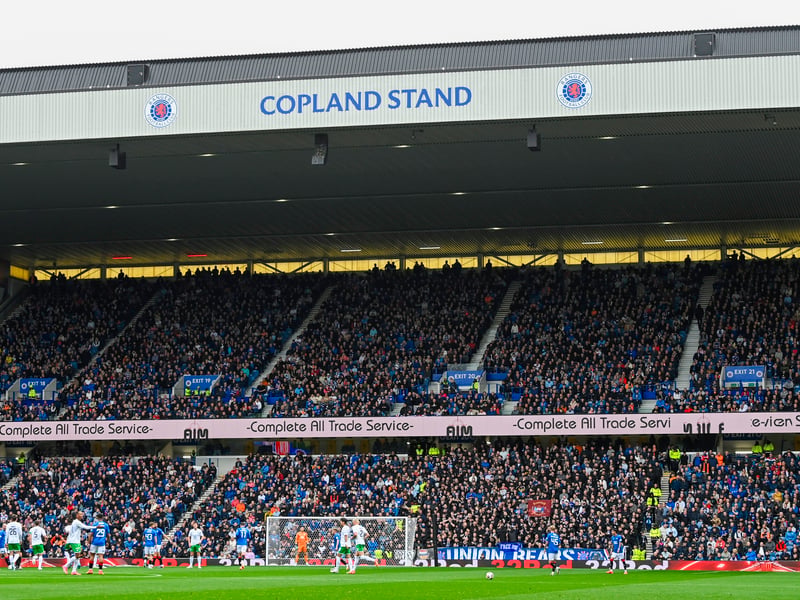 The Copland Stand at Ibrox full for the first time since redevelopment work.