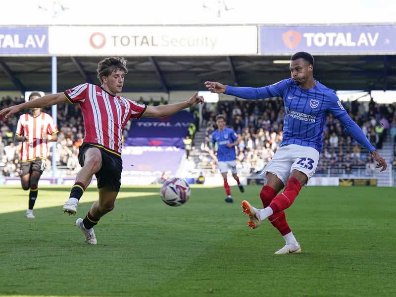 The only chink of light for Pompey amid darkness in Potteries. Standout performer in the first half as he tore up and down the left flank, creating goal for O’Mahony. Withdrawn to save him for another day.
