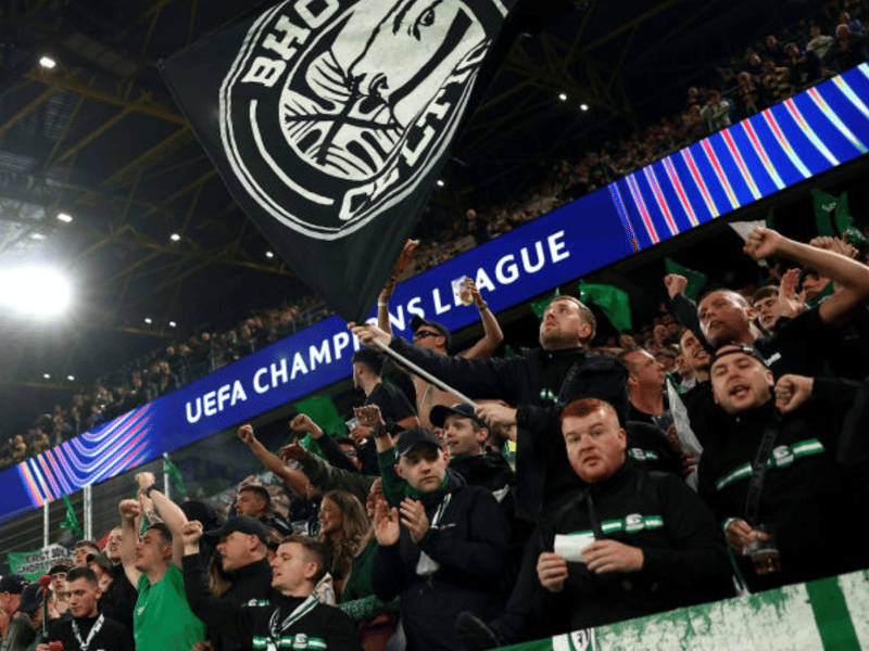 Celtic supporters at the Westfalenstadion in Dortmund.