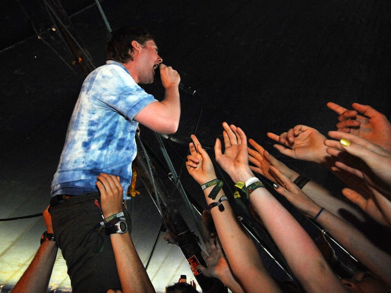 Ricky at the secret gig at Leeds Festival 2007.