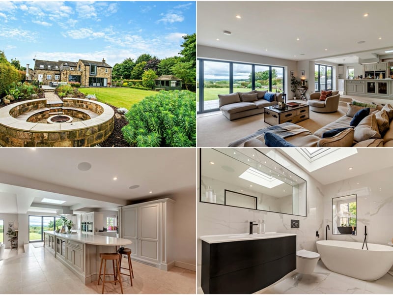 In Alwoodley is this luxurious five-bedroom home with extensive gardens and wonderful countryside views. It is on the market for £1,850,000.