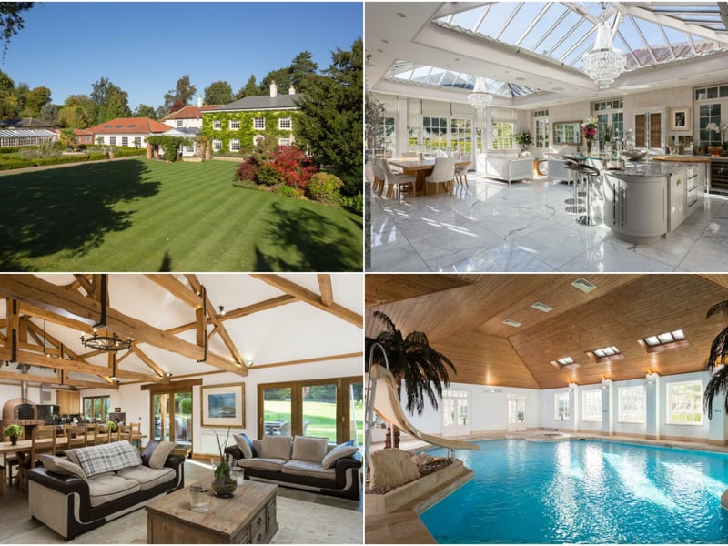 Grimston Lodge has one of the most breathtaking orangery kitchens in the area. It also has a large garden with a stunning summer house. It is for sale for £2,500,000.