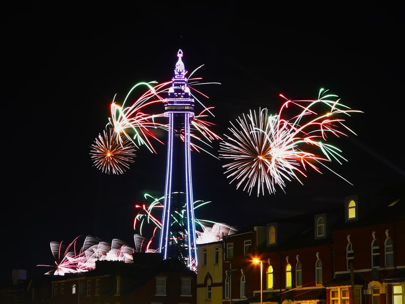 Fireworks shine over Blackpool homes