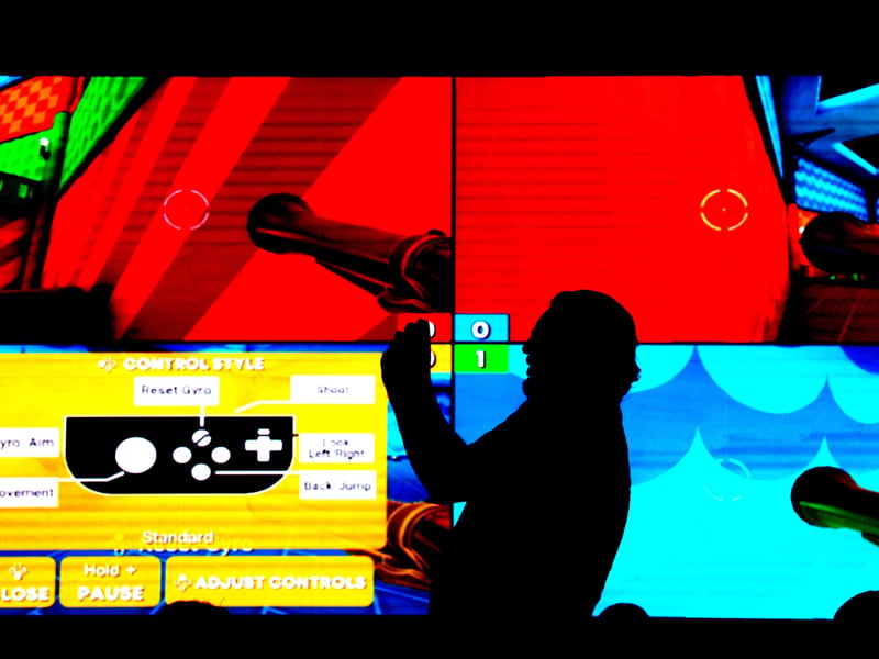 Attendees play a game