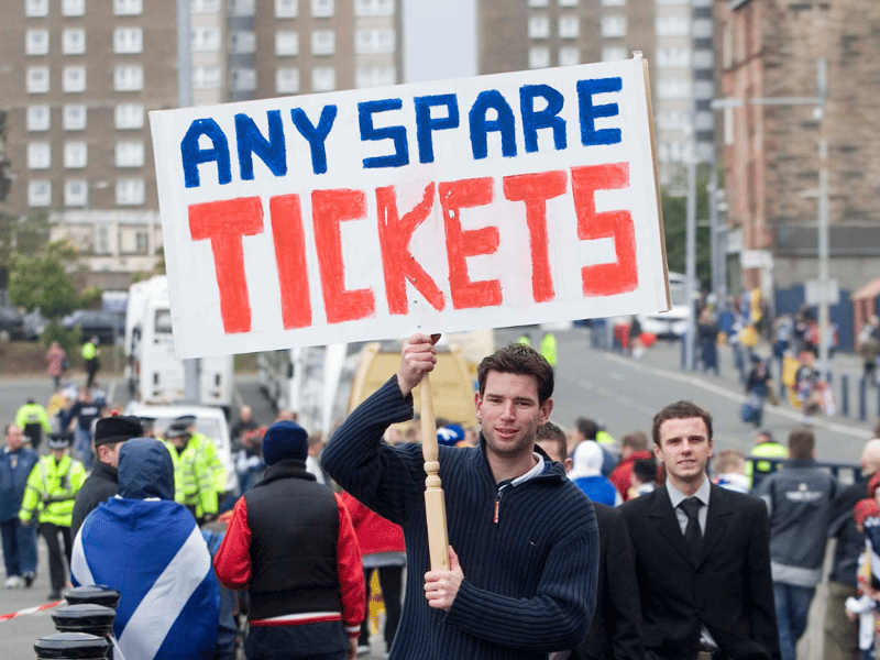 One fan struggles to find a ticket ahead of the sell-out match.