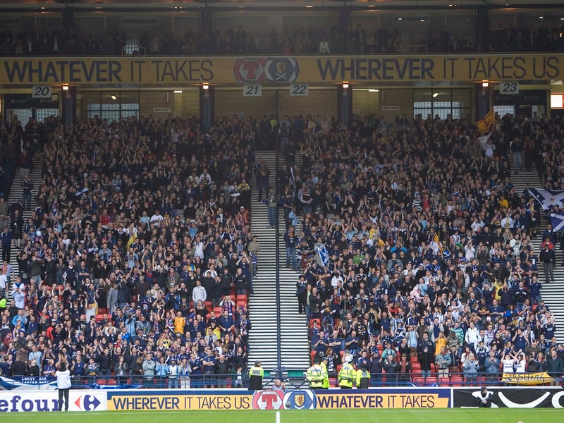 Hampden Park is packed out ahead of the game against France.