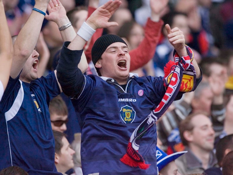 Ecstatic Scotland fans see their side beat France to go the top of Group B.