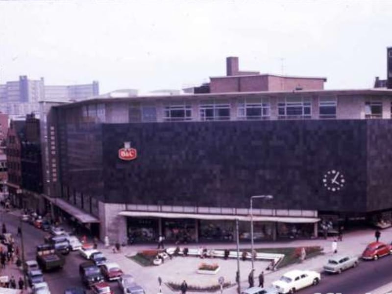 The Castle House B&C Co-operative Society department store, on the corner of Angel Street and Castle Street