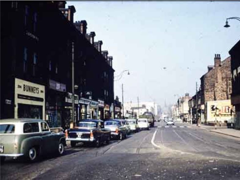 Shops on The Moor, including Bunneys drapers