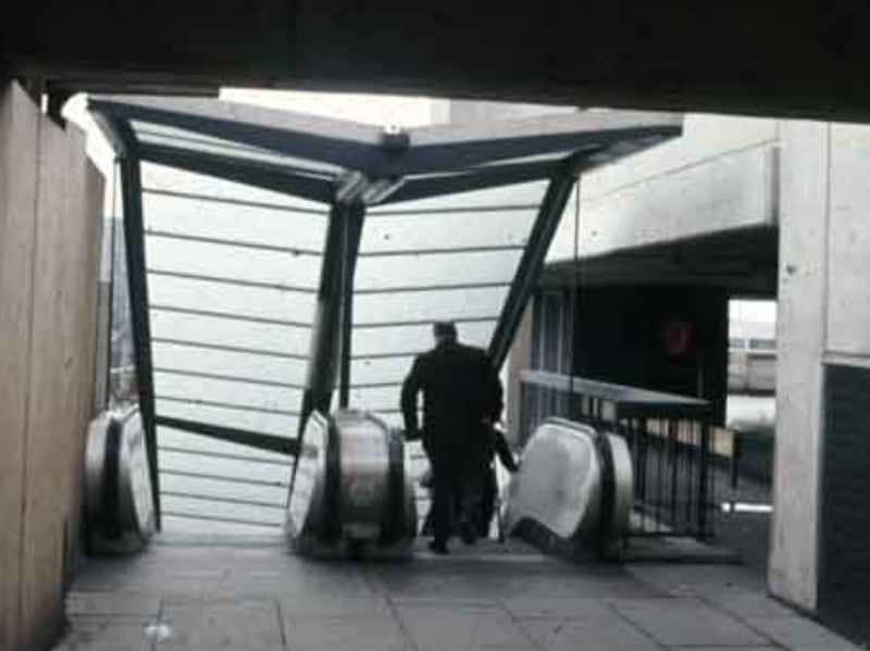 Escalators from Pond Street Bus Station to Sheffield city centre