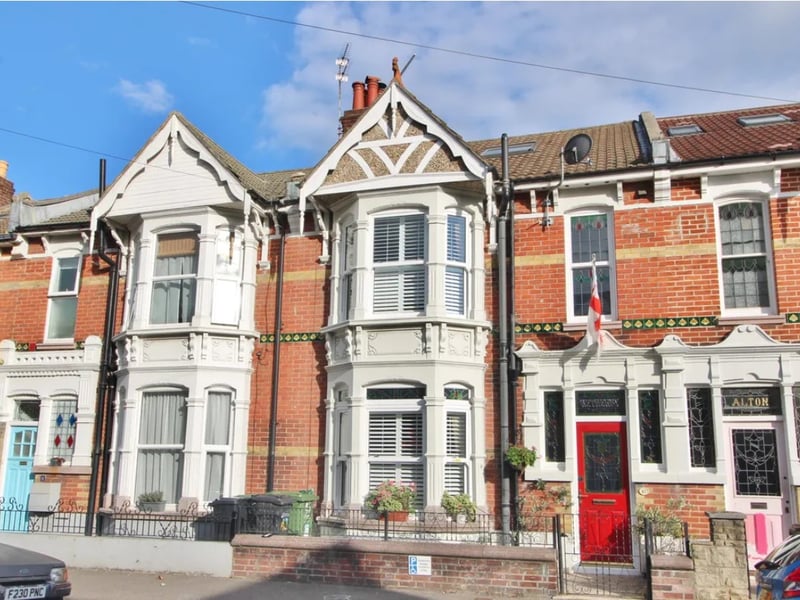 The listing says: "Three bedroom home with two usable loft rooms & A host of period features! This stunning terraced home in Haslemere Road, Southsea exemplifies period charm and character."