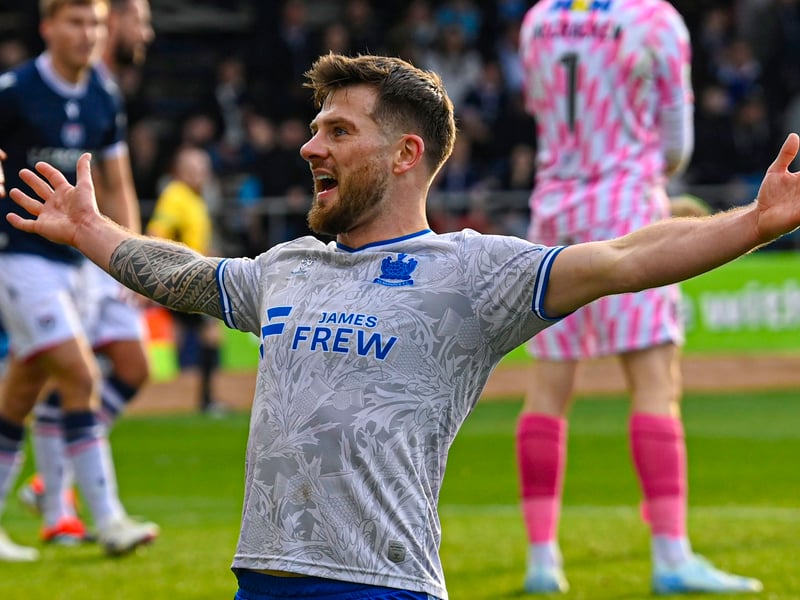 Scored twice in Killie's astonishing comeback from 2-0 down against Dundee, and was one of the top ranked players of the weekend at 9.4. Adding to his two goals, Kennedy created eight chances for his team-mates, made six recoveries and had a solid passing accuracy rate of 82% in his side's 3-2 win at Dens Park.