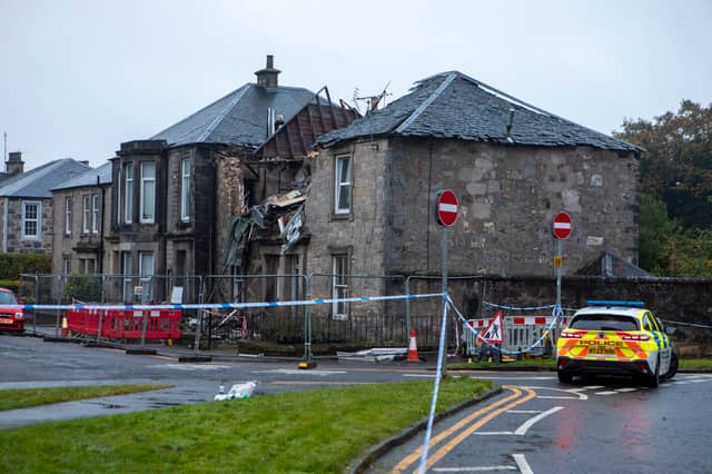 Kellie Place has been cordoned off after the explosion