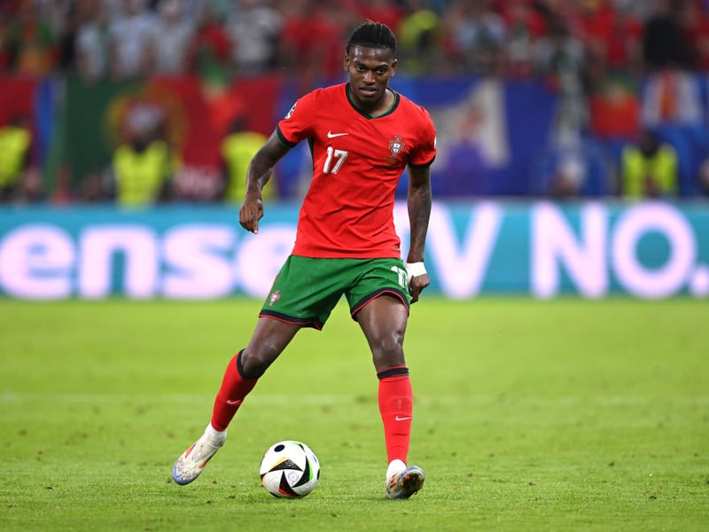 AC Milan speedster Rafael Leao has one assist in two games for Portugal and an average rating of 7.37. His passing accuracy is one of the highest in the group at 96.2%, while he also has a 66.7% dribble success rate.