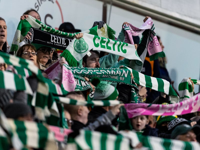 Celtic fans ahead of the game with FC Twente in the Women's Champions League.