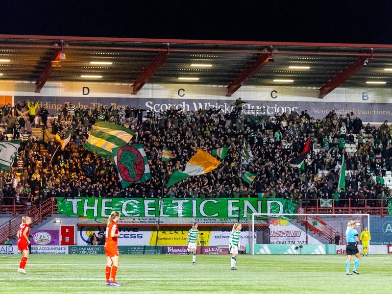 A general view of Celtic fans during the game against FC Twente.