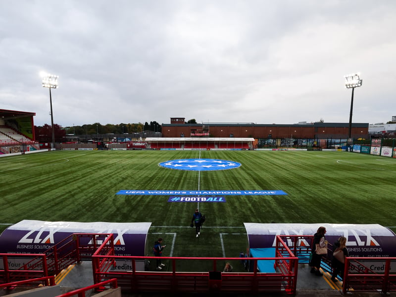 A general stadium of New Douglas Park before the UEFA Women's Champions League group stage.