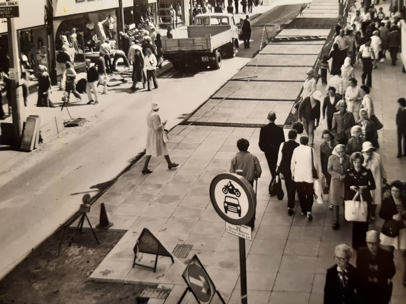 Another picture of progress work to pedestrianise Church Street