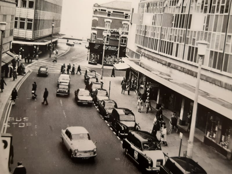 An aeiral view of the town centre
