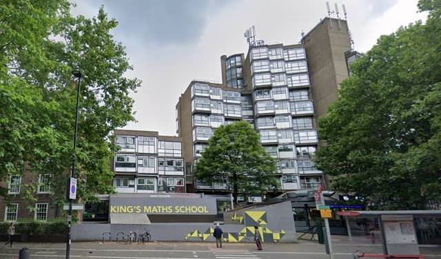 Topping the list is King’s Math School, a sixth form college in London’s Lambeth borough specialising in mathematics. It is affiliated with the prestigious King’s College London university. It is a free state school, but students will need to sit a test, an interview, and do well on their GCSEs to get in.
In the 2022/23 academic year, it had an exceptional A Level point score of 55 - giving it an average grade of A*-.