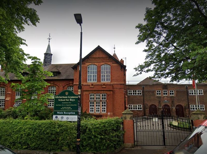 This is a boys’ grammar school in Altrincham, Trafford - in Greater Manchester. It has selective entry, meaning students usually need to pass an exam or meet certain criteria to get in.
In the 2022/23 academic year, it had an A Level point score of 46.83 - giving it an average grade of A-.