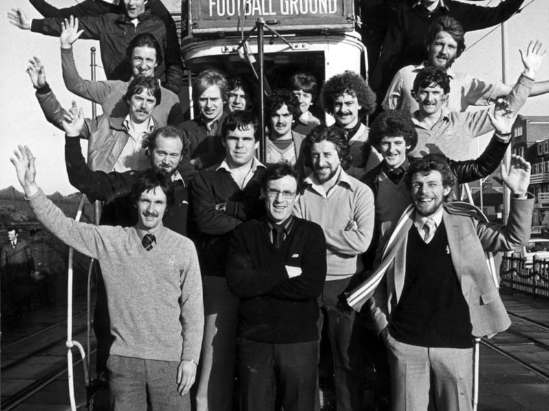 Fleetwood Town F.C before their F.A. Cup match with Blackpool in 1980