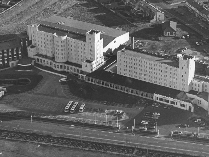 Aerial view showing the Norbreck Castle Hotel, Blackpool, in November 1980