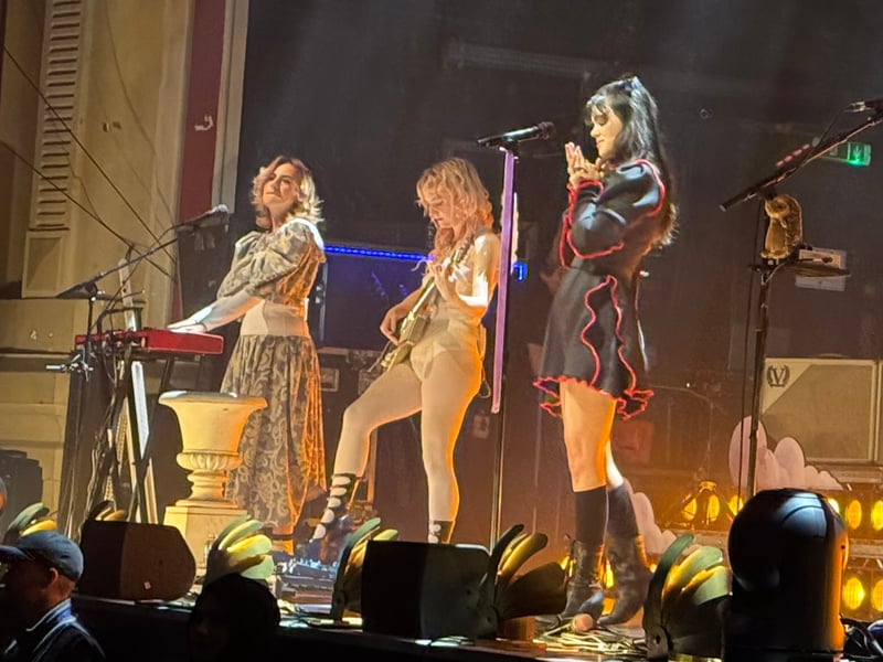 Many fans opted to dress up especially for the gig - mirroring the band's eclectic fashion sense.