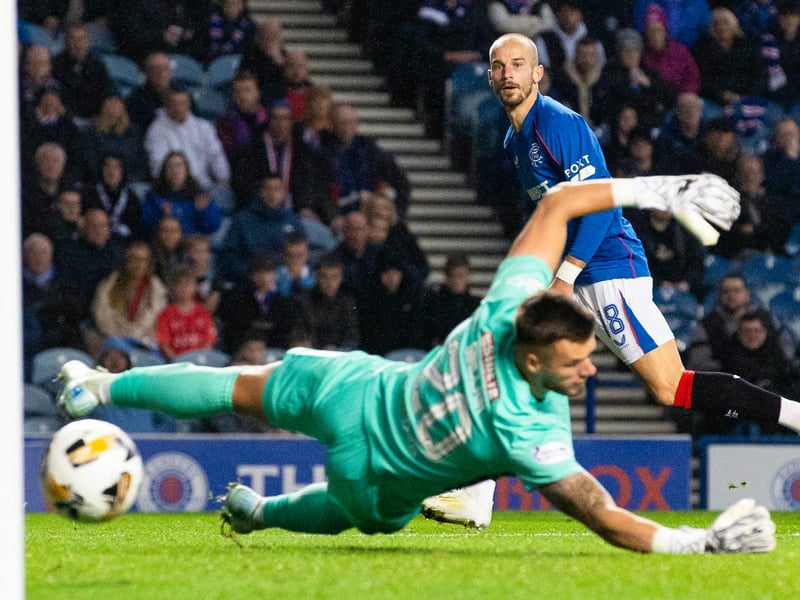 His career so far at Rangers has already been a rollercoaster ride. Has shown signs of frustration and missed a gaping open goal against Lyon - yet has chipped in with three goals and two assists. There is undoubted ability there, but the Czech needs to find greater consistency. 6