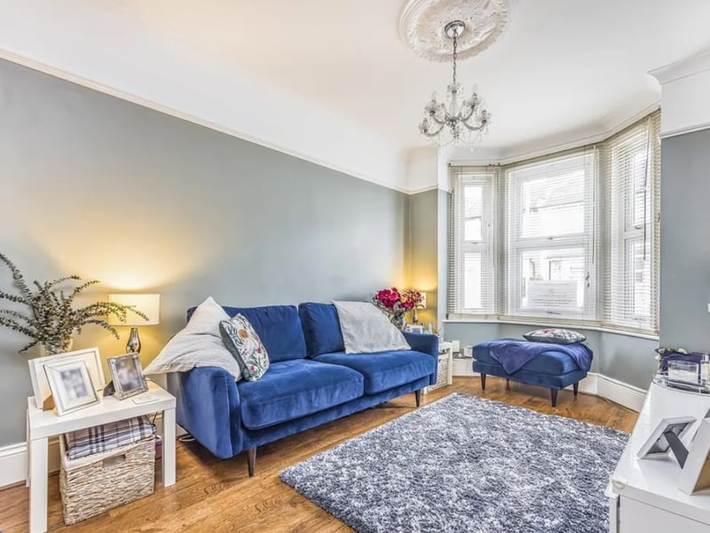 This home comes with three bedrooms, one bathroom and two reception rooms.