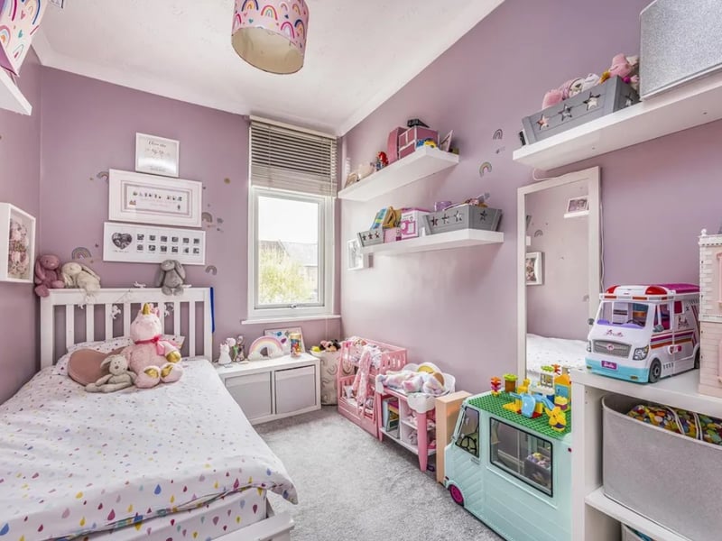 The listing says: "Upstairs, there are three spacious and well-appointed bedrooms."