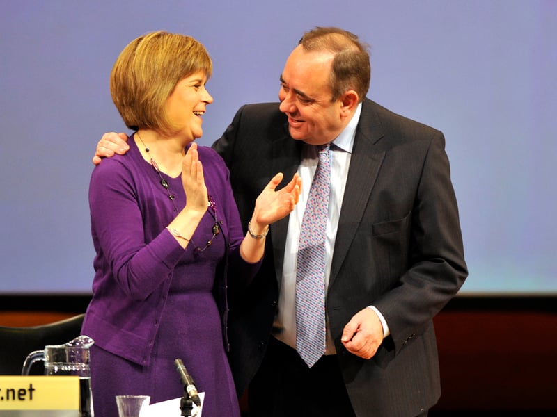 First Minister and SNP leader Alex Salmond makes his keynote speech to the SNP conference in October 2020. Picture: Ian Rutherford/NationalWorld
