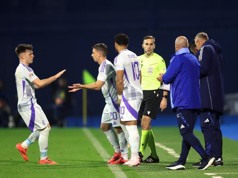 Given the lack of experience on the bench, Steve Clarke only rolled the dice once Croatia took the lead. Ryan Gauld and Che Adams both made good impressions, the former chipping a neat ball into the danger area for the latter to fire wide, before Adams was flagged marginally offside at the death to deny an equaliser.