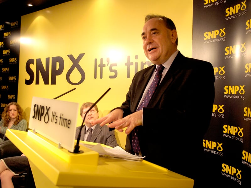 SNP leader Alex Salmond holds a press conference from the party's McDonald Street headquarters in Leith in May 2007 ahead of the election. Picture: Jane Barlow/NationalWorld