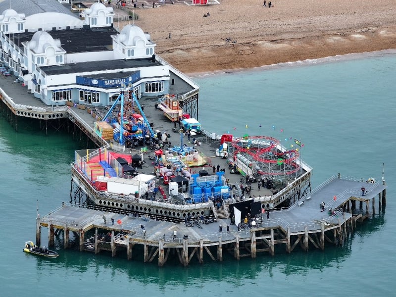 South Parade Pier has been turned into a film set where Ryan Gosling is shooting scenes for his new film: Project Hail Mary.
Picture: Marcin Jedrysiak