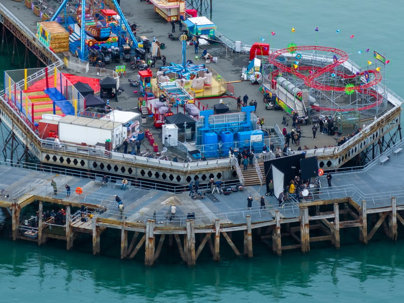 South Parade Pier has been transformed into a film set as A-listers including Ryan Gosling and Sandra Huller shoot scenes for Project Hail Mary. 

Picture: Marcin Jedrysiak 