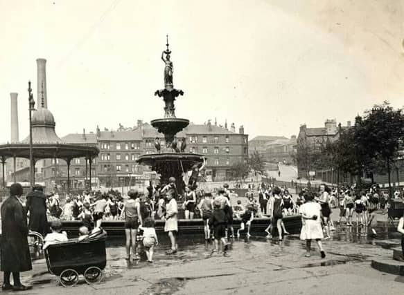 Phoenix Park in Cowcaddens, 1930. The Corporation of Glasgow created the park on the site of the Phoenix Foundry, one of Glasgow’s oldest iron foundries who produced the main entrance gates to the Necropolis. The park was swept away when the area was cleared during the building of the M8.