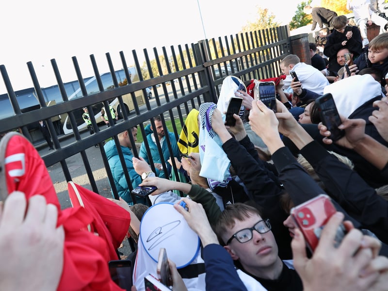 Cristiano Ronaldo creates a stir as he greets supporters outside the home ground of St Mirren. 