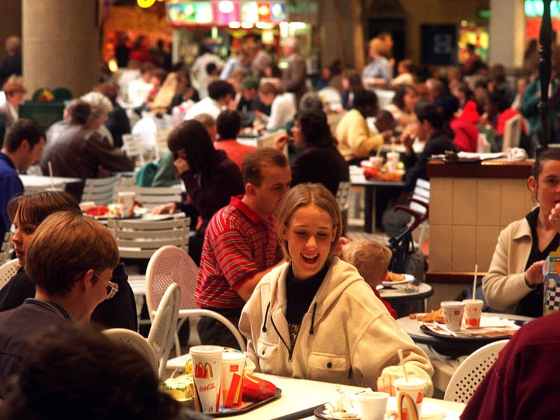 Diners at Oasis, Meadowhall, in 1997
