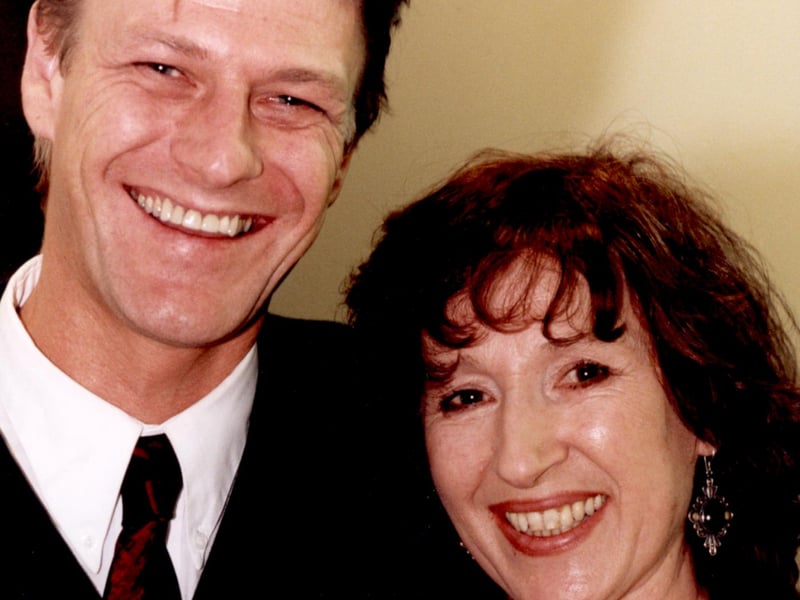 Sean Bean and his proud mum Rita after the When Saturday Comes premiere at Sheffield's Meadowhall shopping centre in 1996