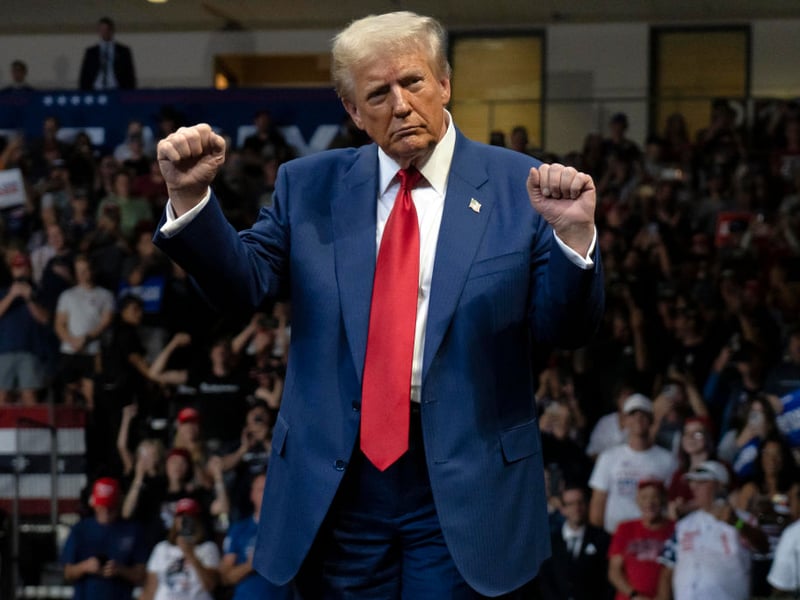 After a rollercoaster couple of months Donald Trump is the favourite to be the next President of the United States. He's priced at 4/7 - which equates to a 63.6 per cent chance of winning.