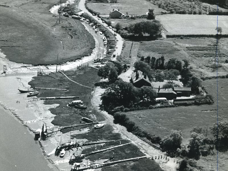 A view from the air of Skippool Creek in December 1966