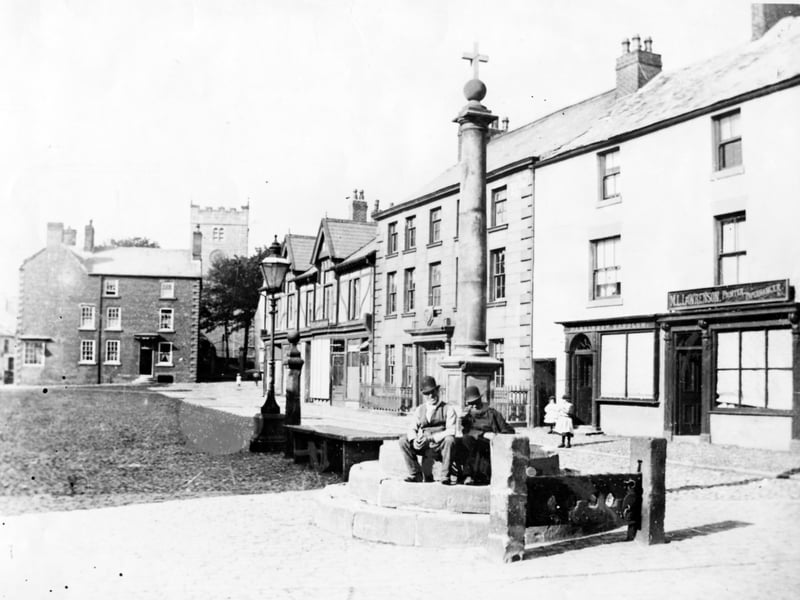 Poulton Square and stocks, early 1900s